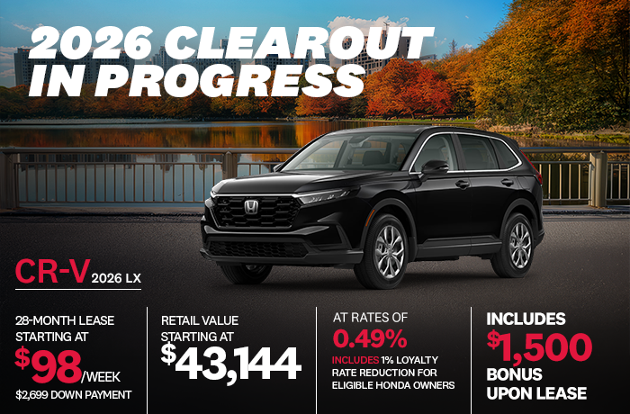 Bannière de Promotion CR-V 2026